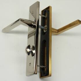 14b2hlolhus14 Emtek Modern Brass 10 Inch Non Keyed Passage Multi Point Lock