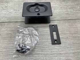 210219 Emtek Flat Black-polished Us19 Privacy Set Door Lock Assembly