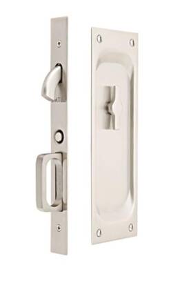 2105us15134 Emtek 7-1/2 Inch Solid Brass Privacy Pocket Door Lock For 1-3/4 Thick Doors