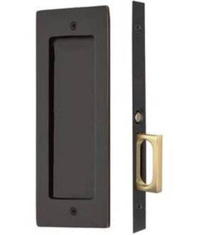 2114us10b138 Emtek Rectangular 7-1/4 Inch Passage Mortise Pocket Door Pull For 1-3/8