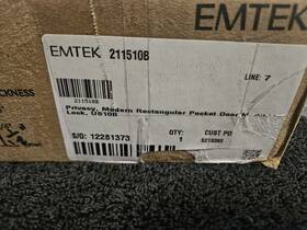 211510b Emtek Modern Rectangular Privacy Pocket Door Mortise Lock In Oil Rubbed