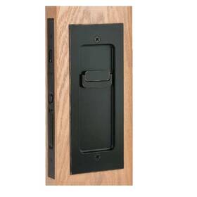 2115us10b138 Emtek Modern Rectangular 7-1/4 Inch Privacy Mortise Pocket Door Lock For 1-3/8