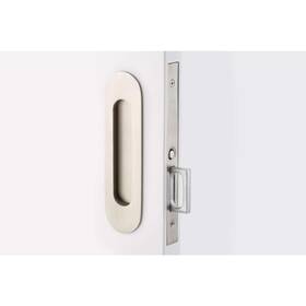 2164us15134 Emtek Narrow Oval 7-1/4 Inch Tall Passage Mortise Pocket Door Pull 1-3/4