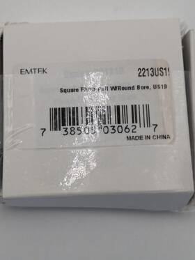 2213us19 Emtek Square 2-1/2 Inch Flush Door Pull Flat Black