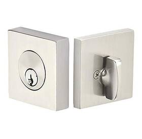 Emtek 736530884253 Hardware Deadbolt Single Cylinder Square Solid Brass Modern Style C-keyw