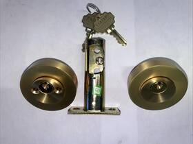 8323us4 Emtek Modern Disk Double Deadbolt Us4