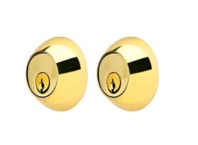 8350us3 Emtek Double Cylinder Regular Deadbolt In Polished Brass