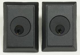 8363fbs Emtek Square Style Brass Steel Double Cylinder Deadbolt