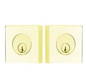 8369us3nl Emtek Deadbolt Keyed Entry Double Cylinder Unlacquered Brass Square
