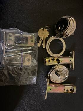 8455us14 Emtek Modern Single Cylinder Deadbolt - Polished Nickel Brass