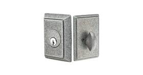 8463sws Emtek Single Deadbolt Satin Steel Finish Schlage Keyway 2 3/8 Backset New
