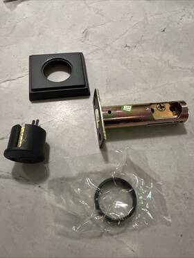 8468us19 Emtek Rectangular Style Brass Modern Deadbolt - Flat Black