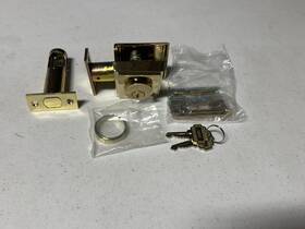 8468us3 Emtek Brass Modern Single Cylinder Deadbolt - Polished