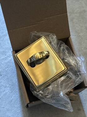 8568-us7 Emtek Rectangular Single Sided Deadbolt French Antique -