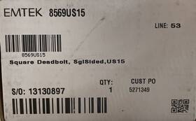 8569us15 Emtek Square Single Sided Deadbolt - Satin Nickel Read