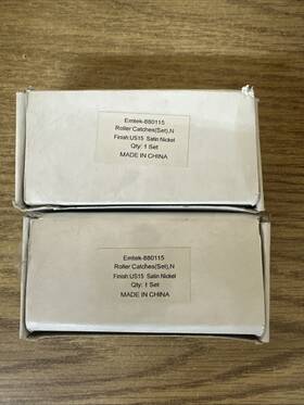 880115 Emtek Pair Of Roller Catch Satin Nickel Finish Part#880115 New In Box Quantity 2