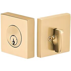 Emtek 906001603731 New Satin Brass Square Modern Deadbolt Single Cylinder Urban
