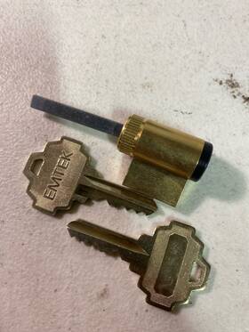 Cy4-pschcts5-us10b Emtek Deadbolt Single Cylinder For Us10b And Mb Finishes