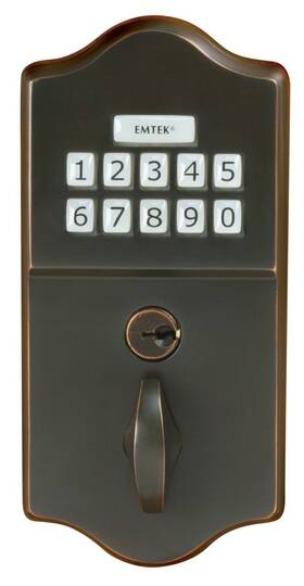 E1000-us10b Emtek Oil Rubbed Bronze Classic Style Electronic Keypad Deadbolt