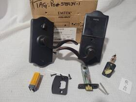E4002clhus10b Emtek Keyless Entry Leverset Emtouch Touchpad No Keys