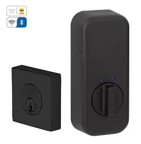Emp8469 Emtek Square Deadbolt Single Cylinder - Empowered Flat Black New Nib