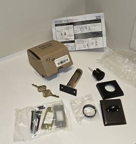 Emt-303742 Emtek - Square Single Cylinder Deadbolt In Oil Rubbed Bronze