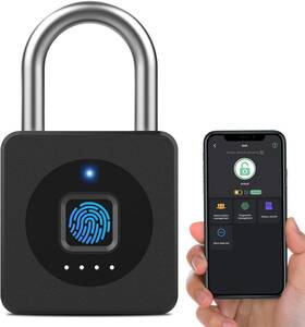 Esmartlock 313041326382 Elinksmart Fingerprint Padlock Keyless Biometric Gym Locker Lock Medium-sized