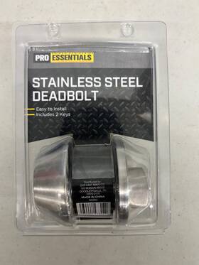 Essentials 430001478049 Pro Stainless Steel Deadbolt Lock