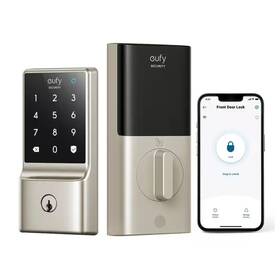C210 Eufy 313024038066 Satin Nickel Smart Lock Wi-fi With 5-in-1 Ways To Unlock By App Keypad Ke