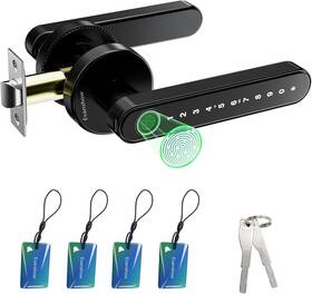 Evanshow 445057195157 Fingerprint Door Lock Biometric Knob With Keypad Keyless Entry