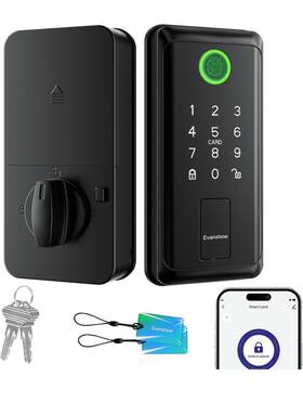 Sd301 Evanshow Fingerprint Smart Locks Keyless Entry Deadbolt Door Lock Wifi App Control