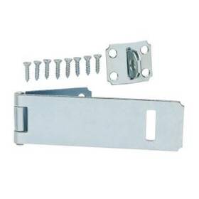 13598 Everbilt 6 Inch Zinc Plated Adjustable Staple Hinge Hasp 2pk