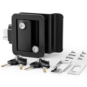 10205-1 Evohy Rv Door Lock Replacement Black Latch Suitable For Travel Trailers An