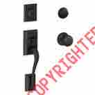F62add716geo F62-add-geo Addison Schlage Aged Bronze Double Cylinder Handleset With Georgian 043156173747