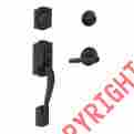 F62cam716bir F62-cam-bir Camelot Birmingham Schlage Aged Bronze Double Cylinder Entry Handleset 43156465873