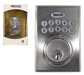 Ga8x2d01aa Faultless Electronic Deadbolt Metal Satin Nickel
