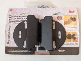 406bk12 Fenix 890583002986 Heavy Metal Black Steel Locking Jamb Handle Padlock Protector