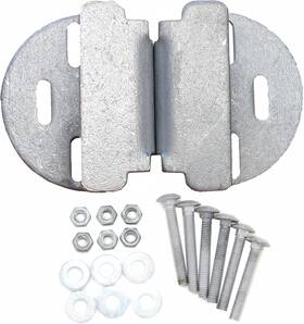 Fenix Manufacturing 814280012352 Heavy Metal Galvanized Steel Locking Jamb Handle Padlock Protector