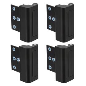 Fipux 617662845117 4 Pack Withstand 800lbs Home Security Door Lock For Inward Swinging Black