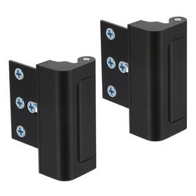 Fipux 617662845148 2 Pack Withstand 800lbs Home Security Door Lock For Inward Swinging Black