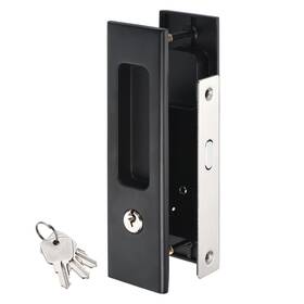 Fipux 672668649657 Sliding Door Lock Invisible Recessed Handle Latch With Keys For Wood