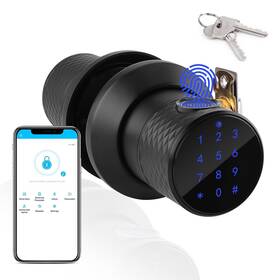 Hs0335ksb Fitnate Fingerprint Door Knob Smart Lock With Tuya App Control 2