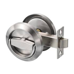 304sus Fixinairp 672668689578 Round Recessed Door Lock Silver Furniture Pulls Latch Knob