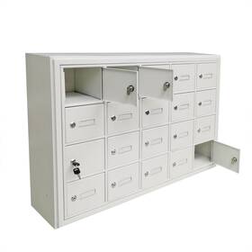 19178-20asc-nf Fixturedisplays 37x25x8 Inch Recess Wallmount Cell Phone Storage Mail Locker 20-door 6.2x5.2x6.8