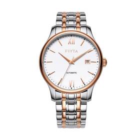 Dga29005.mwm Fiyta Classic Minimalist Mens Watch With 3-hand Date Automatic Stainless Steel B