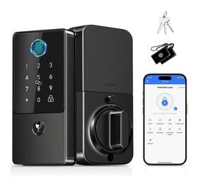 Flwrse 733810073192 Smart Lock Keyless Entry Deadbolt For Front Door Biometric Fingerprint