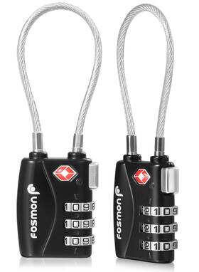51058hom Fosmon Tsa Approved Cable Locks For Luggage Suitcase Gun 2 Pack
