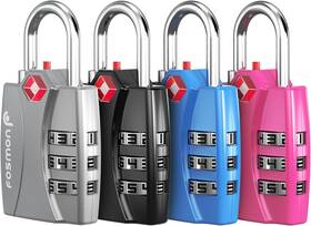Fosmon 879565510527 Tsa Approved Locks For Luggage. Standard Color 3 Digit 4 Pack