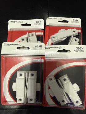 355wc Four Points Inc 4 Pks 2 Barton Kramer White Die-cast Window Latch 25/32 W X 2-15/16 L Inch