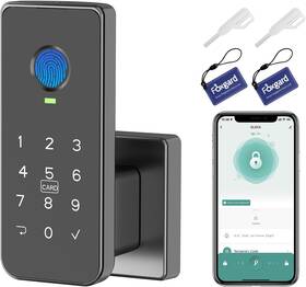 Foxgard 313048113107 Fingerprint Door Lock 5-in-1 Biometric Smart With Keypad App Con